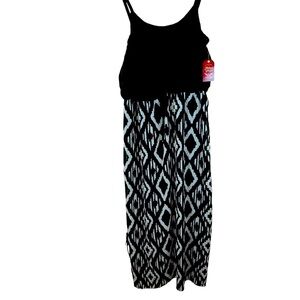NWT Faded Glory geometric maxi dress sleeveless women 20